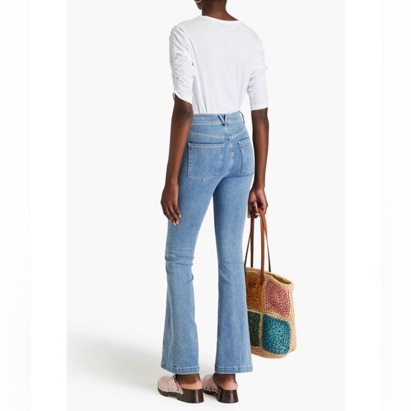 Veronica Beard Beverly High-Rise Flare Jeans in Lakeshore Light Wash - Size 26 - Picture 2 of 9